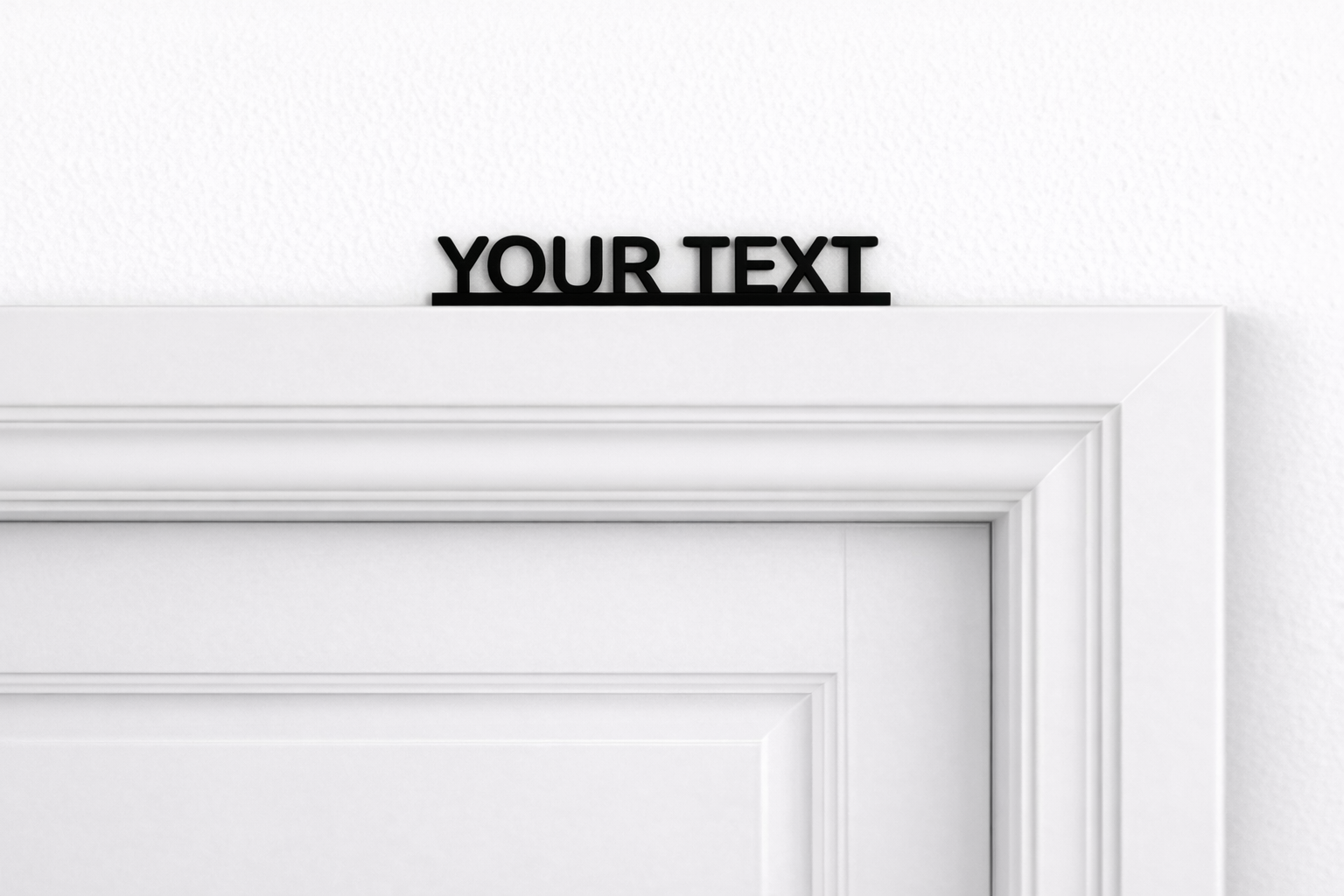 Custom door topper sign with personalized text – custom Latin or family motto home decor
